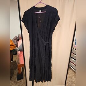 Black Old Navy Wrap Dress